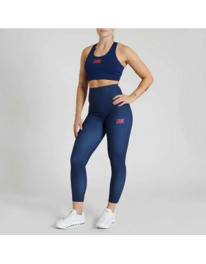 Leone 1947 Sports Top with WACS Logo in Navy Blue | Women's Sports Bra