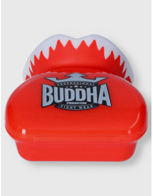 Protector bucal Buddha Vampire rojo. Ajuste adecuado, con doble capa de gel y contiene su funda.