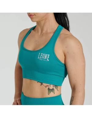 Leone 1947 Sports Top with WACS Logo in Navy Blue | Women's Sports Bra