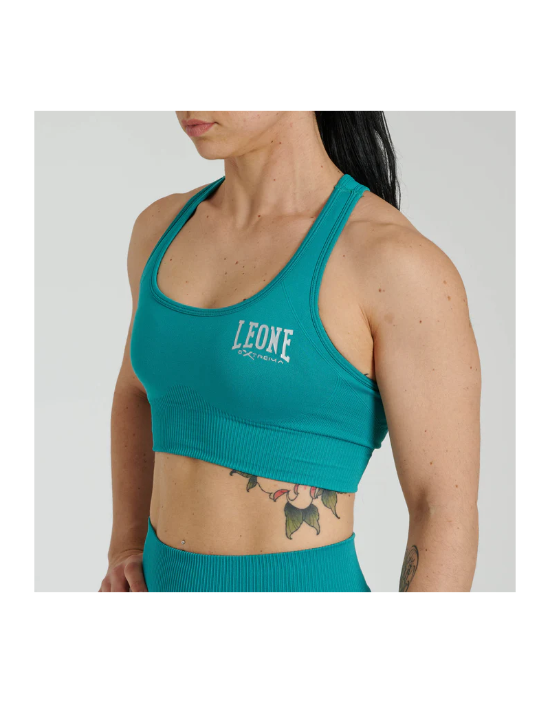 Top Deportivo Leone 1947 Logo WACS Azul Marino | Sujetador Deportivo Mujer