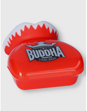 Protector bucal Buddha Vampire rojo. Ajuste adecuado, con doble capa de gel y contiene su funda.