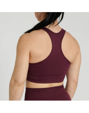 Top Deportivo Leone 1947 Logo Burdeos Mujer | Sujetador Deportivo Fitness