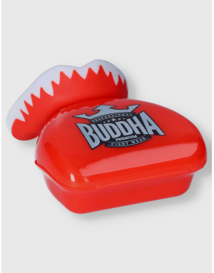Protector bucal Buddha Vampire rojo. Ajuste adecuado, con doble capa de gel y contiene su funda.