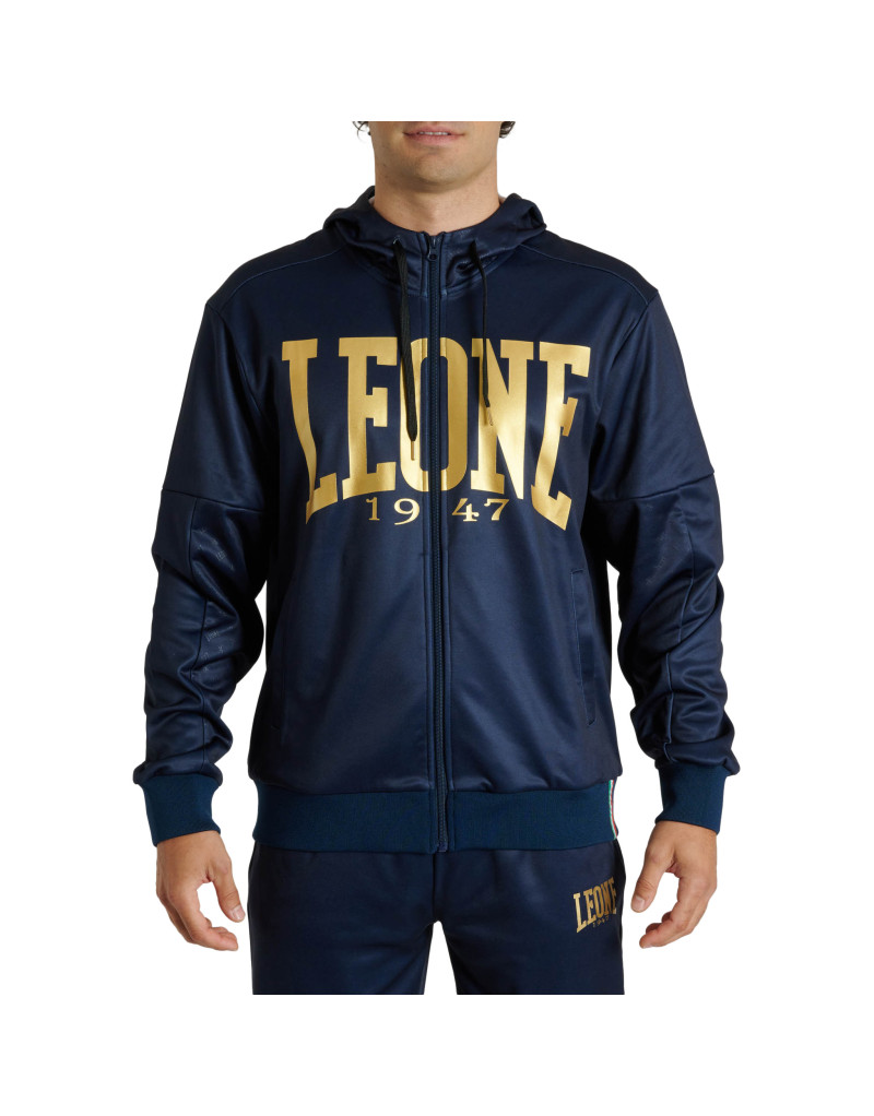 Leone 1947 DNA Navy Blue Hooded Sweatshirt | Sports Sweatshirt