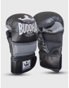 Guantes Epic MMA Buddha Negro/Gris. Serie GS-3 con gel, microfibra premium y ventilación mejorada. Entrenamientos y competición.