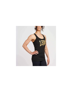 Camiseta sin Mangas Leone 1947 DNA Negra Mujer | Fitness