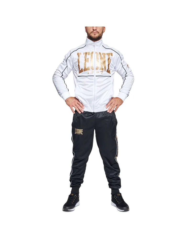 Chándal Leone 1947 Premium Blanco/Negro | Chándal Deportivo