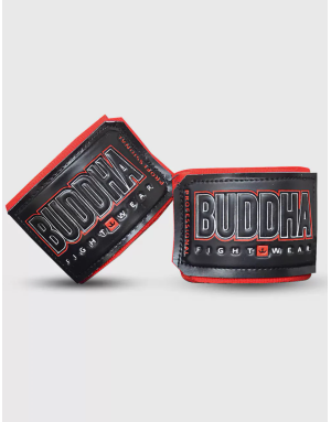 Buddha Red 4.5M Semi-Elastic Boxing Bandages | Il Coliseum