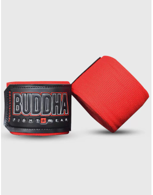 Buddha Red 4.5M Semi-Elastic Boxing Bandages | Il Coliseum