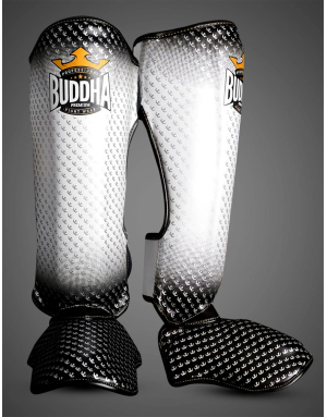 White Buddha Titanium Shin Guards | Muay Thai and Kickboxing