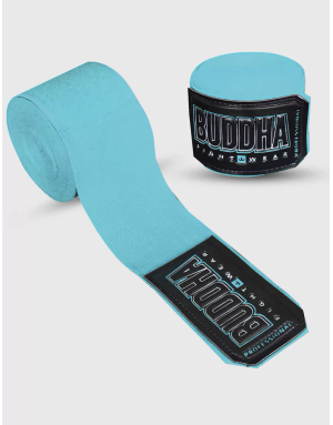 Vendas de Boxeo Buddha Celestes 4,5M Semi‑Elásticas| Protección para luchadores