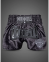 Buddha Kanok Black Muay Thai Shorts | Retro Kickboxing Shorts