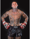 Buddha Kanok Black Muay Thai Shorts | Retro Kickboxing Shorts