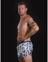 Buddha Colors Trike Noir Blossom Muay Thai Shorts | Floral Design