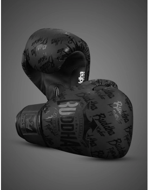 Guantes de Boxeo Top Premium Negro Mate Buddha. Diseño elegante y gran protección, espuma GS-3. Ideal para tus entrenamientos.