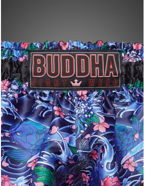 Buddha Koi ColorStrike Muay Thai Shorts | Japanese Floral Design
