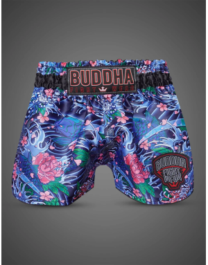 Short Muay Thai Buddha Koi ColorStrike | Diseño Japonés Floral