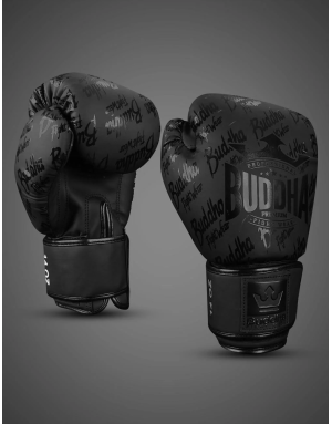 Guantes de Boxeo Top Premium Negro Mate Buddha. Diseño elegante y gran protección, espuma GS-3. Ideal para tus entrenamientos.