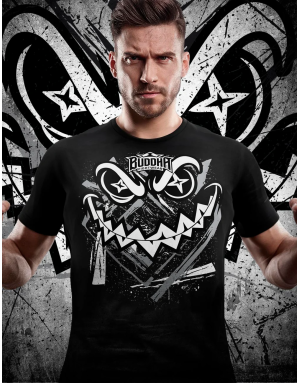 Camiseta Buddha Creepy Negra Algodón | Camiseta Artes Marciales