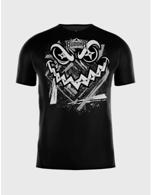 Black Creepy Buddha Cotton T-shirt | Martial Arts T-shirt