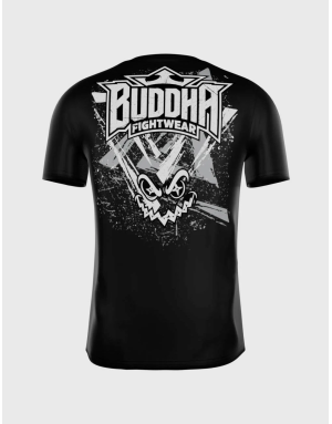 Black Creepy Buddha Cotton T-shirt | Martial Arts T-shirt