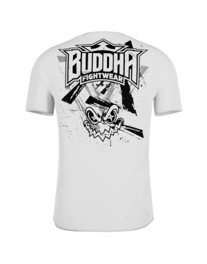 White Creepy Buddha Cotton T-shirt | MMA and Boxing Style
