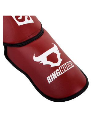 Ringhorns Charger Burgundy Shin Guards | Muay Thai & MMA Protection