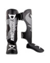 Ringhorns Charger Black and Grey Shin Guards | MMA Protection