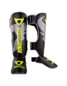 Ringhorns Charger Black and Yellow Shin Guards | Muay Thai MMA