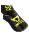 Ringhorns Charger Black and Yellow Shin Guards | Muay Thai MMA