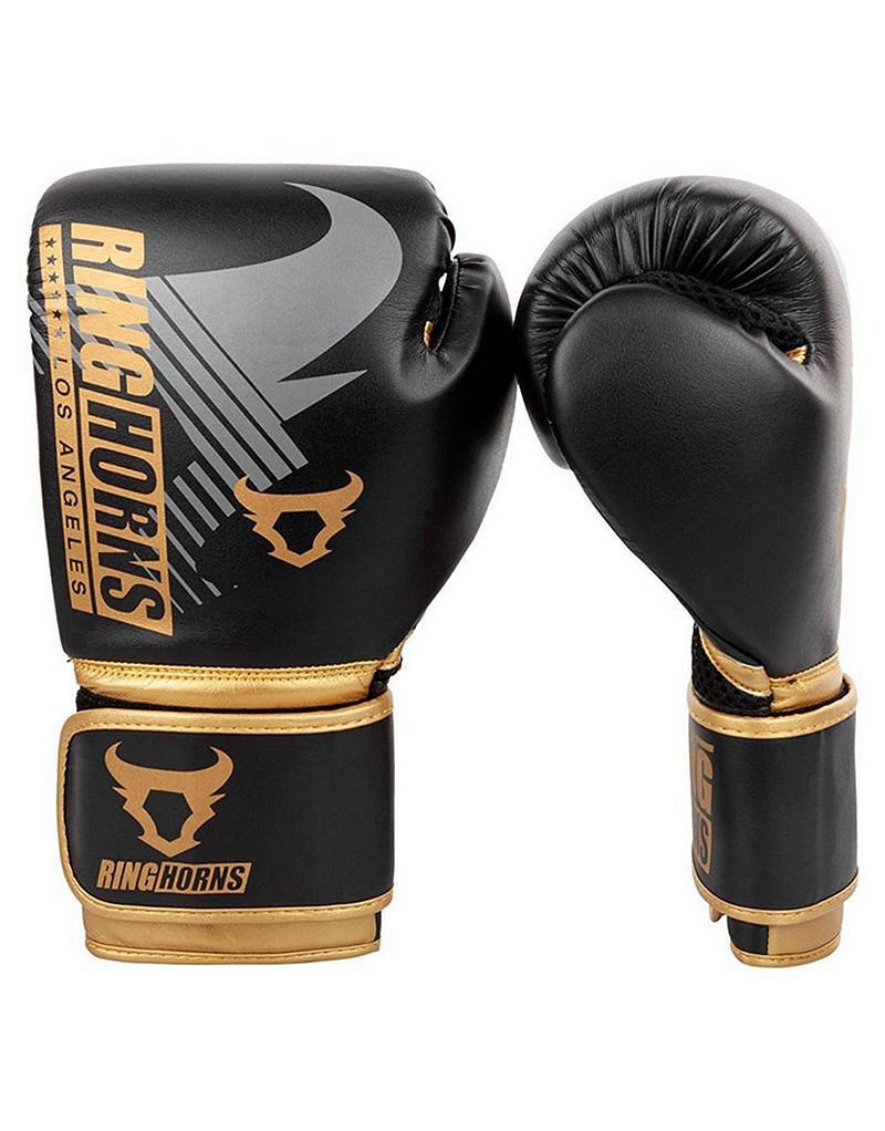 Ringhorns Charger MX Boxing Gloves – Black and Gold | Boxing & MMA