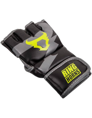 Guantillas de MMA Ringhorns Charger Negras-Amarillo Neon