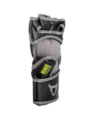 Guantillas de MMA Ringhorns Charger Negras-Amarillo Neon