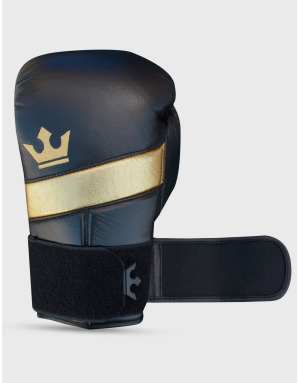 Epic Black Leather Boxing Gloves. Ergonomic design, GS-4 padding and double Velcro fastening for maximum protection.