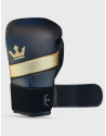 Epic Black Leather Boxing Gloves. Ergonomic design, GS-4 padding and double Velcro fastening for maximum protection.
