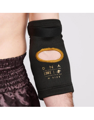 Coderas Leone 1947 DNA Negras | Protección Codo MMA Thai