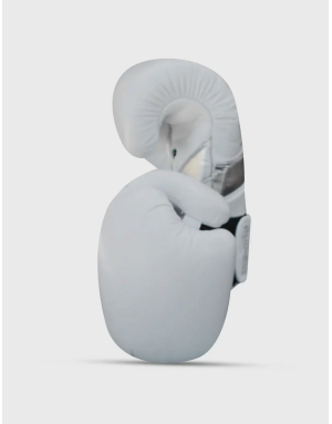 Epic White Buddha Boxing Gloves. Purchase online at Il Coliseum for premium leather.