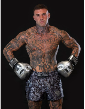 Buddha Colorstrike Dark Garden Muay Thai Trousers | Floral Shorts