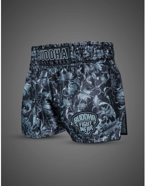 Buddha Colorstrike Dark Garden Muay Thai Trousers | Floral Shorts