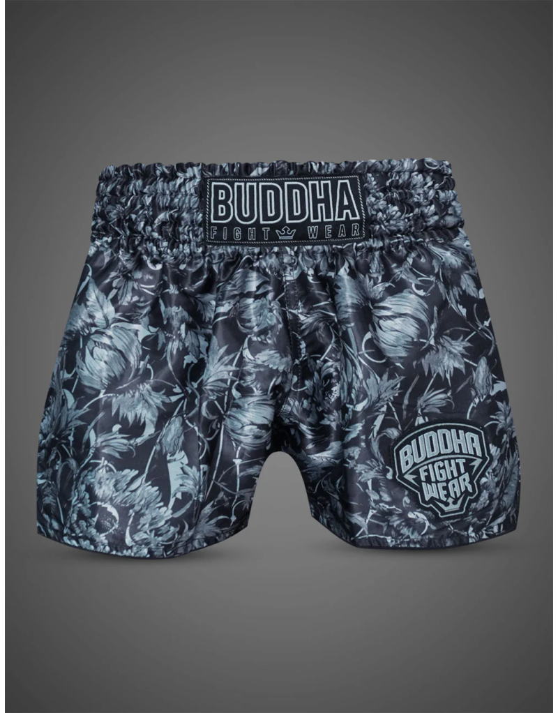 Buddha Colorstrike Dark Garden Muay Thai Trousers | Floral Shorts