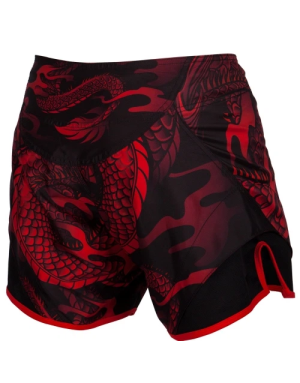 Venum Dragon’s Flight Red and Black MMA Shorts | Fightshort