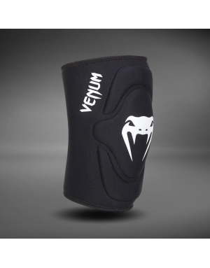 Venum Gel Kontact Black and White Knee Pads | BJJ and MMA Protection