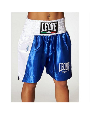 Pantalón Boxeo Leone 1947 Linear Azul Blanco | Short Boxeo