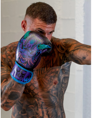 Luzbel Fantasy Buddha Boxing Gloves. GS-3 Protection, Secure Fit and Unique Design.