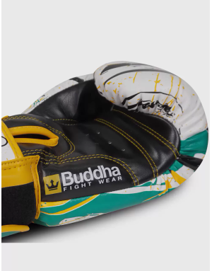 Guantes Boxeo Infantiles Buddha Creepy Verde Amarillo