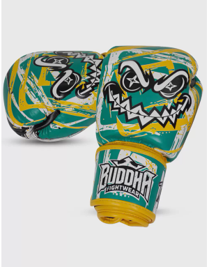 Buddha Creepy Green and Yellow Children's Boxing Gloves