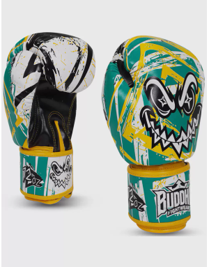 Buddha Creepy Green and Yellow Children's Boxing Gloves
