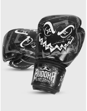 Buddha Creepy Black and Grey Children's Boxing Gloves
