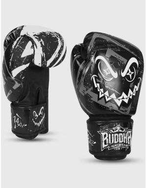 Buddha Creepy Black and Grey Children's Boxing Gloves