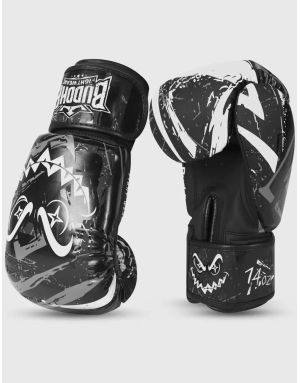 Buddha Creepy Black and Grey Children's Boxing Gloves